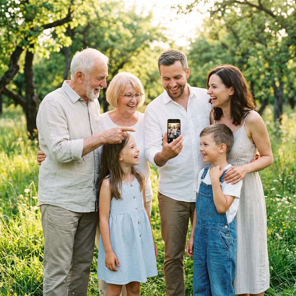 Happy Family in Park